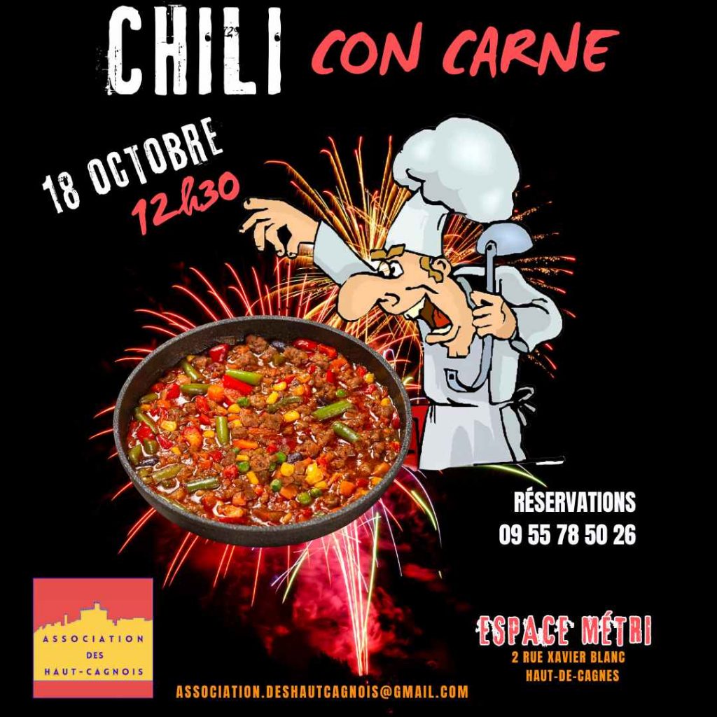 Chili con carne 18 Octobre