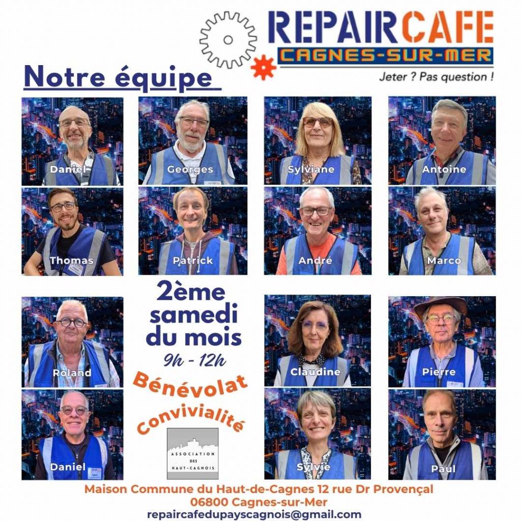 Equipe Repair Café Cagnes-sur-mer