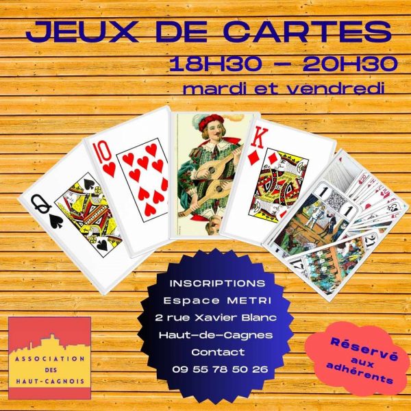Atelier Jeux de cartes