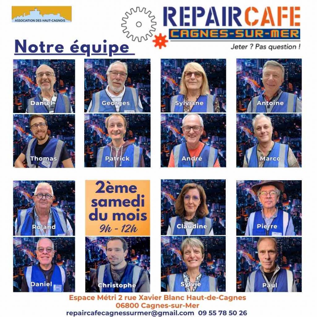 Equipe réparateurs bénévoles