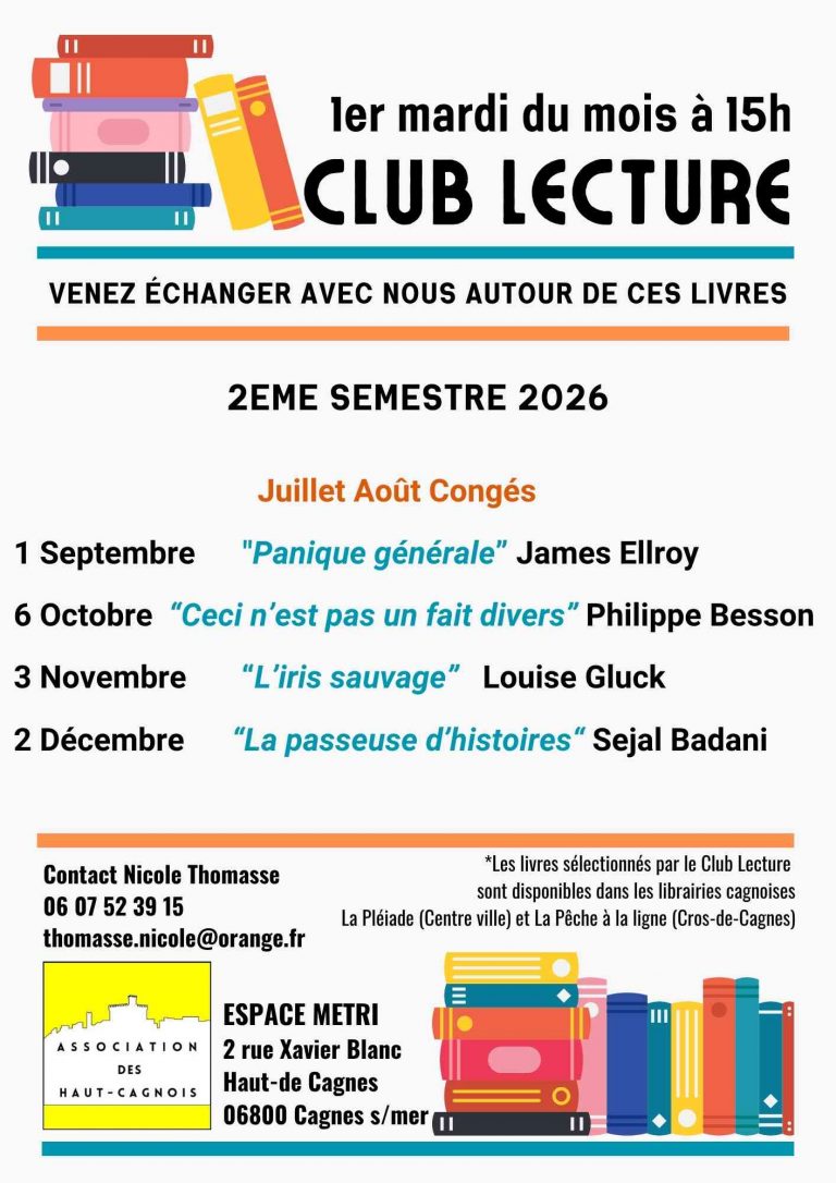 Club lecture 2eme semestre 2026