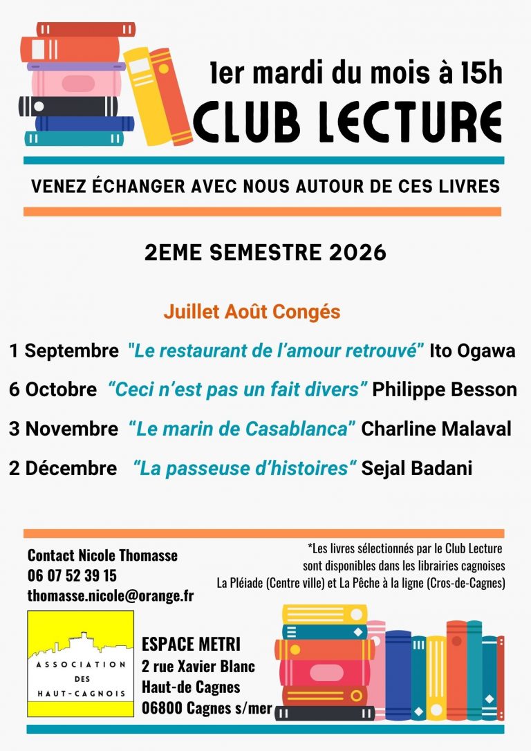 Club lecture 2eme semestre 2026